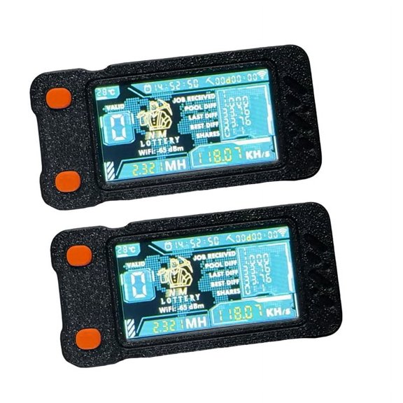 2PCS Upgraded Nerdminer Miner 117KH/S Mini BTC Solo Lottery Miner Bitcoin BTC Mining Miner Nerd Miner with Color Screen