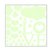 2PCS Valentine's Day Heart Glow-in-The-Dark Stickers, Birthday Party Decoration, Wedding Decoration, Engagement Party, Valentine's Day, Celebrations, Festivals, Performances, Party Events (2PCS)