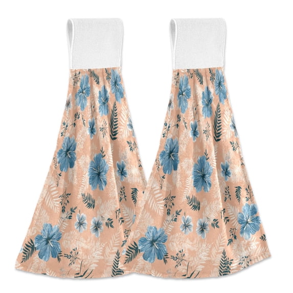 2PCS Velcro Hangable Hand Towels Quick-Drying Hanging Kitchen Towels ...