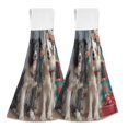 thumbnail image 1 of 2PCS Velcro Hangable Hand Towels Quick-Drying Hanging Kitchen Towels for Kitchen & Bathroom Dogs and Doghouses, 1 of 7