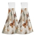 thumbnail image 1 of 2PCS Velcro Hangable Hand Towels Quick-Drying Hanging Kitchen Towels for Kitchen & Bathroom Earthy Tones Butterflies, 1 of 7