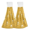 thumbnail image 1 of 2PCS Velcro Hangable Hand Towels Quick-Drying Hanging Kitchen Towels for Kitchen & Bathroom Honey Jars and Bees Pattern, 1 of 7