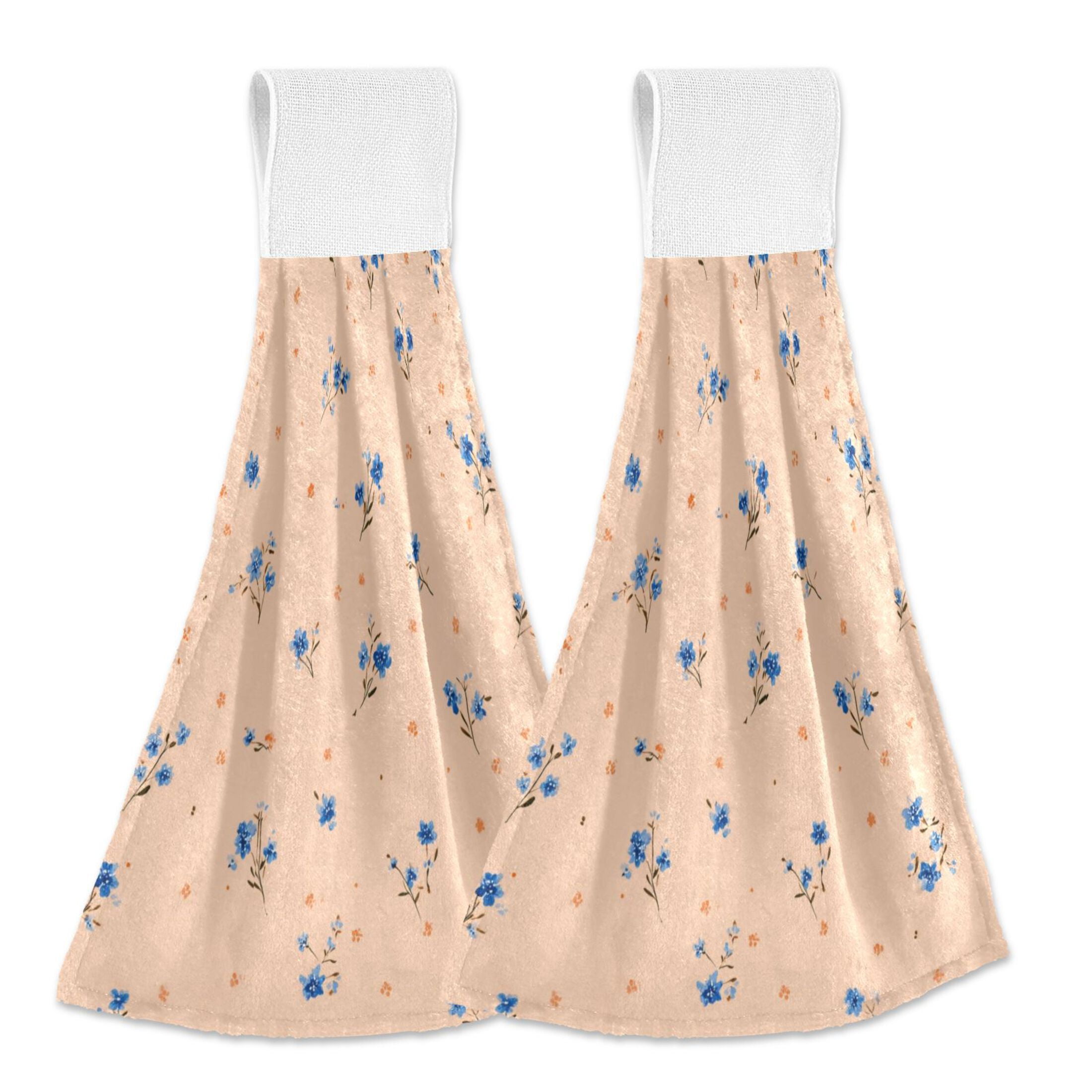 2PCS Velcro Hangable Hand Towels Quick-Drying Hanging Kitchen Towels ...