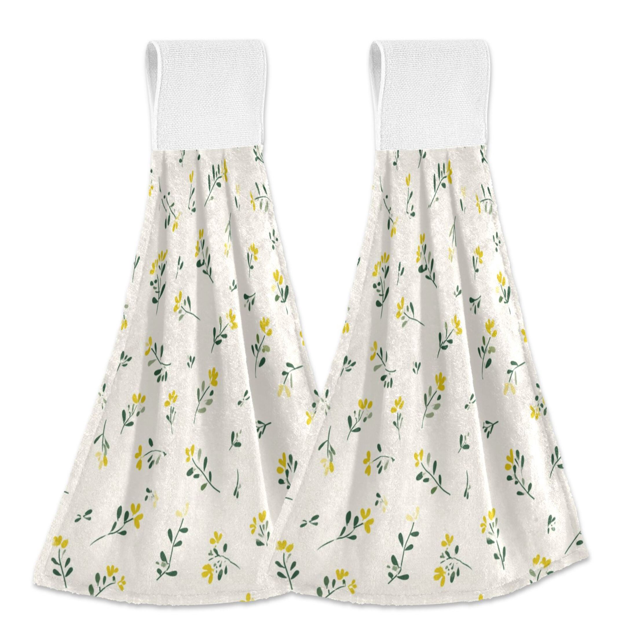 2PCS Velcro Hangable Hand Towels Quick-Drying Hanging Kitchen Towels ...