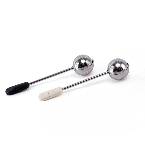2PCS Versatile Stainless Steel Rolling Tea DrainersPerfect for Tea Lovers