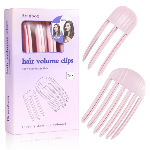 2PCS Volumizing Hair Clips for Women, Hair Volume Clip Styling Tools Volumizing Comb for Fluffy Bangs Clips for Root Lift, Root Booster Clips, Pink