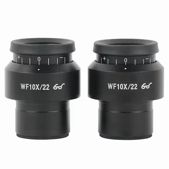 2PCS WF10X/22 Microscope Wide Angle Eyepiece Ocular Eyepoint Lens Adjustable Field 30mm Widefield Microscope Eyepiece