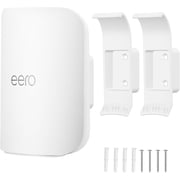 2PCS Wall Mount Bracket for eero Pro 7, ABS Plastic Holder with Hidden Cable Management, Hardware Included for Secure Installation