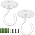 2PCS Wall Mount Ceiling Hooks, Metal Plant Bracket Iron Wall Mount