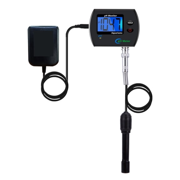 2PCS Wall Mounted Online PH Monitor, Real-Time Acidity Tester for Aquarium & Aquaculture Water ,Easy to Use