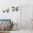 thumbnail image 1 of 2PCS Wall Mounted Rustic Wood Shelving with Industrial Pipe Brackets Home Decor, 1 of 7