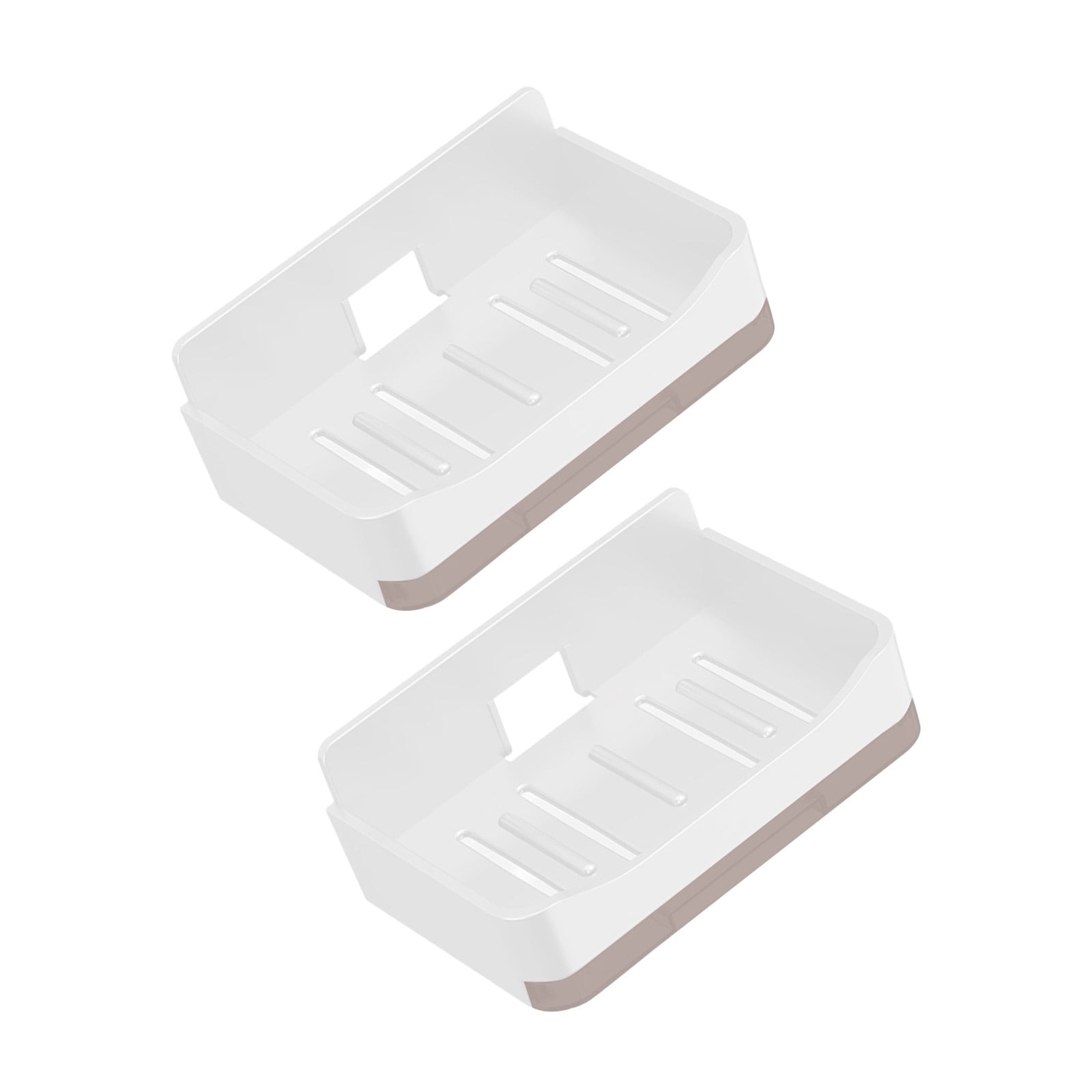 2PCS Wall Mounted Soap Dish Holder With Drainage Holes Nondrill Design ...
