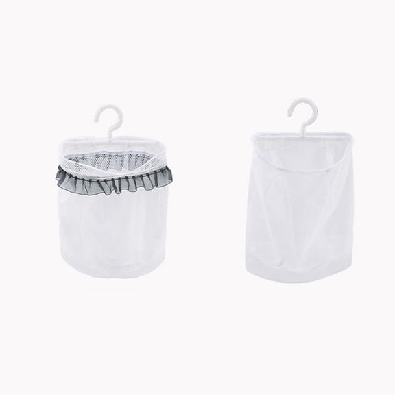2PCS Wall-Mounted Storage Bags In White for Organizing Makeup Brushes and More