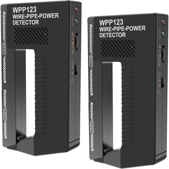 2PCS Wall Scanner Metal Detector, High Sensitivity Adjustable Alert Pipe Power Multifunction Wall Scanner, Wall Stud Finder Metal Detector for Adults, AC Wire Wpp123 Plastic