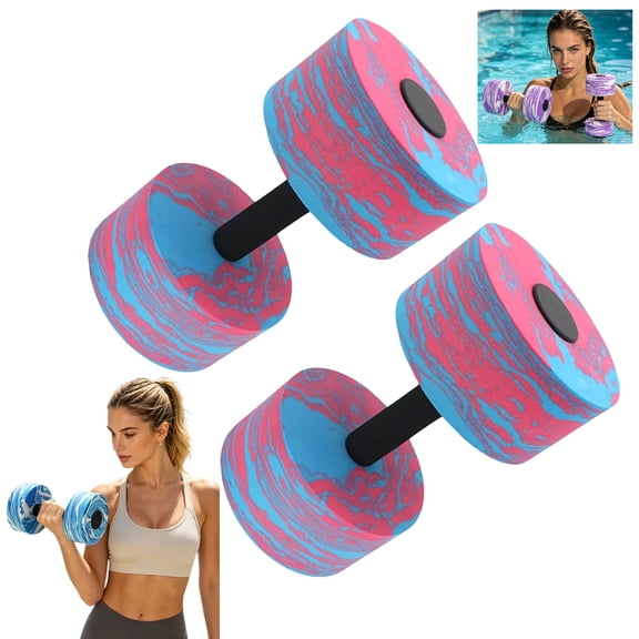 2PCS Water Aerobics Discs Aqua Fitness Discs EVA Floating Swimming Training Equipment for Adults Teenagers Kids Handheld Aquatic Exercise Kickboards