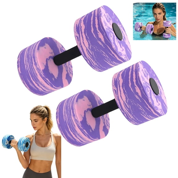 2PCS Water Exercise Discs Water Weights for Pool Exercise Set EVA Foam Aerobic Equipment for Adults Hand Held Pool Resistance for Swimming Beginners