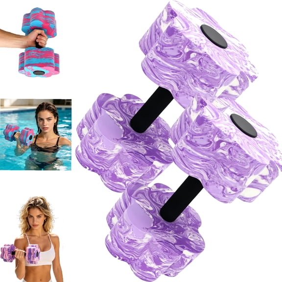 2PCS Water Exercise Weights for Pool Exercise EVA Foam Weights Swim Disc Water Pool Resistance Aerobics Equipment for Aquatic Fitness Therapy Adults Swimming Beginners