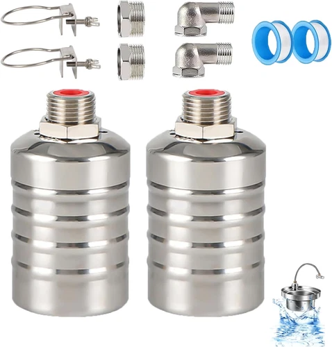 2PCS Water Float Valve for Water Tank, 1/2