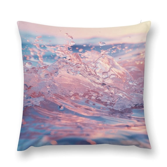 2PCS Water Splash Ripple Throw Pillow Covers 18x18 Decorative Cushion Case Square Pillows Cover Pillow Cases Accent Pillowcase for Sofa,Couch
