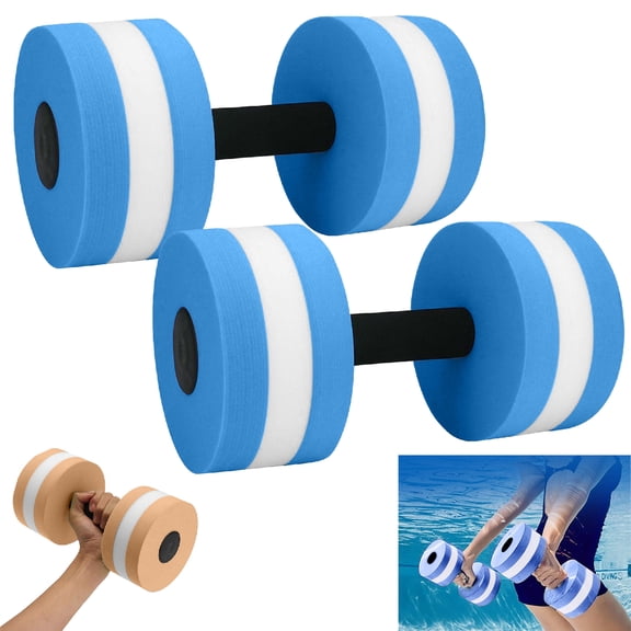 2PCS Water Weights Pool Exercise Set Aqua Exercise Dumbbells High density Eva foam Dumbbells for Water Aerobics Pool Fitness