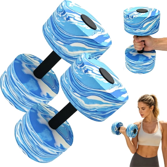 2PCS Water Weights Pool Exercise Set Aqua Exercise Dumbbells High density Eva foam Dumbbells for Water Aerobics Pool Fitness