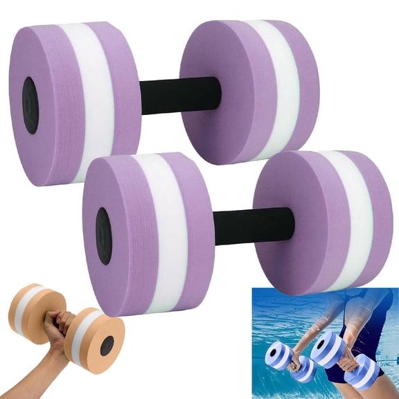 2PCS Water Weights for Pool Exercise EVA Foam Water Aerobics Equipment Pool Dumbbells for Women,Kids,Seniors Water Workouts Weight Loss