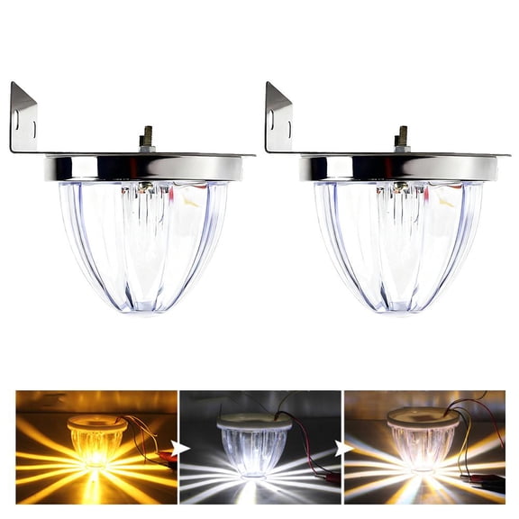 2PCS Watermelon Lights for Semi Truck,LED Watermelon Light Side Marker Lamp for Trucks Trailer,LED Side Marker Lights with Frame Clamp for Trailer Heavy Truck