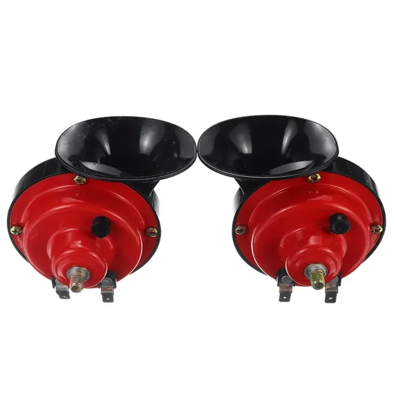 2PCS Waterproof 12V 300DB Universal Loud Car Horn Electric Snail Train Horn Super Loud Horns for Motorcycle Car Truck SUV Boat