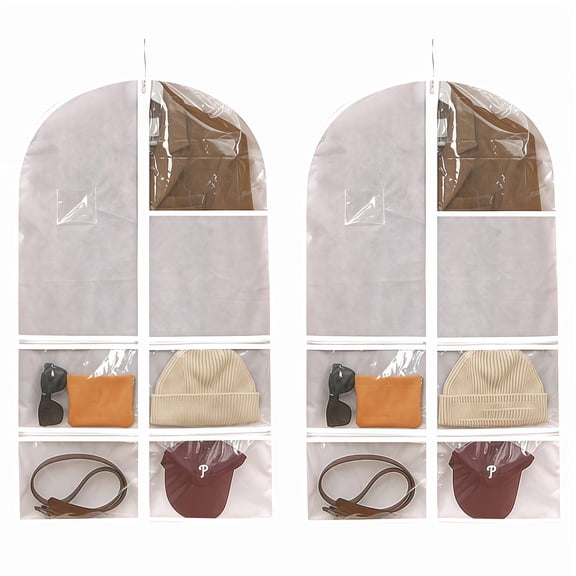 2PCS Waterproof And Visible Dustproof Clothing Storage Bags For Organizing
