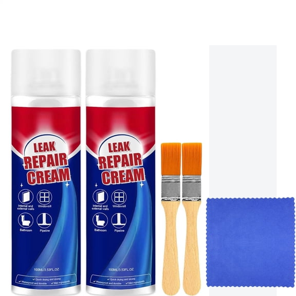 2PCS Waterproof Leak Repair Spray,Leak Repair Waterproof Sealant Spray,Patch & Seal Paint Sealant Cream for Roofs Pipes Crack
