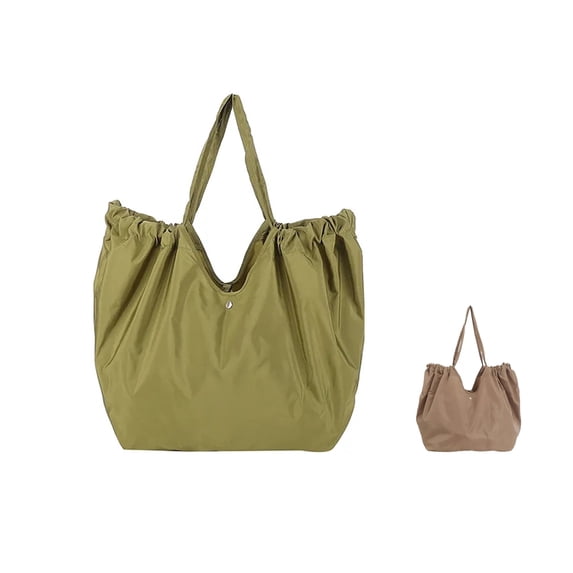 2PCS Waterproof Reusable Grocery Bags, Washable Foldable Big Shopping Bag, Light Weight Shopping Tote Bags, Foldable Bags for Travel
