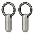 thumbnail image 1 of 2PCS Waterproof Stainless Steel Pill Box Bottle Cache Container Keychain Health Care, 1 of 6