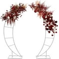 2PCS Wedding Arch Stand, Half Moon Arch Stand 2M Curved Wedding Arch