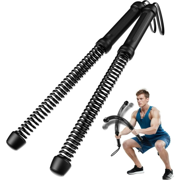2PCS Weighted Ropeless Battle Ropes for Home Gym, Heavy Duty Arm Exerciser for Strength Training, Portable Battle Rope for Advanced Workouts and Core Muscle Building