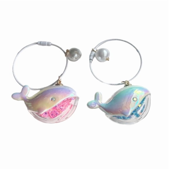 2PCS Whale Keychains Fashion Key Jewelry Key Hanging Pendant Acrylic Texture Key Holder Perfect for Couples or Friend
