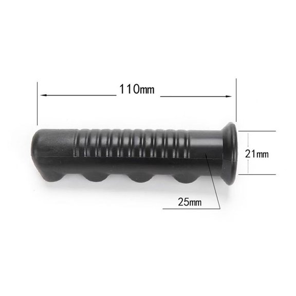 2PCS Wheelbarrow Rubber Handles, Round Tubes Black Replacement Handles 250MM