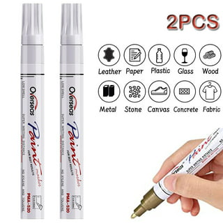 QISIWOLE White Automotive Paint Markers Pens - Single color 3 Pack  Permanent Oil Based Paint Pen, Medium Tip, Quick Dry and Waterproof Marker  for Car
