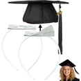 thumbnail image 1 of 2PCS White Graduation Cap Headband Insert, Anti-Slip Graduation Hat Holder for Curly Hair, Secure Fit Hairband Accessory, Keeps Hairstyle Natural and Stable, 1 of 10