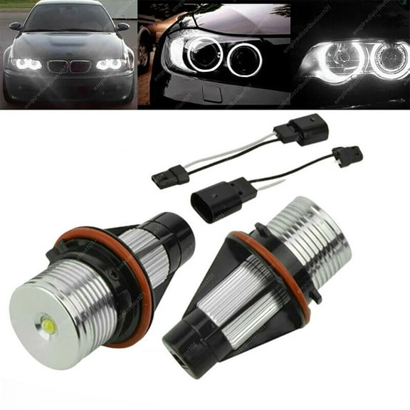 2PCS White LED Angel Eye Halo Ring Light Bulbs Lamp Fit For BMW E39 E60 E53 X5