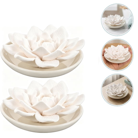2PCS White Passive Diffuser, Non-Electric Passive Aromatherapy Diffuser for Small Rooms, Mini Room, Noise-Free, and Elegant Compact Design