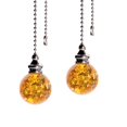thumbnail image 1 of 2PCS White Pull Chains Crystal Glass Ice Cracked Ball Pull Chain for Ceiling Fan Light Decoration 50cm Extension Chain, 1 of 8