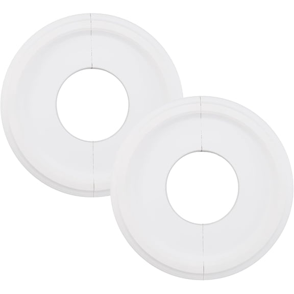 2PCS White Split Ceiling Medallion 9.84" PU Round Lighting Ceiling Medallion Ring Home Lighting Ceiling Medallions for Light Fixtures and Ceiling Fans