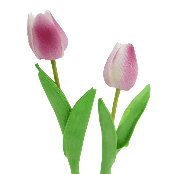 2PCS White Tulips Artificial Flowers,Real Touch Flowers Artificial White Flowers,Tulips for Decoration Fake Tulips,Fake Flowers Arrangements Faux Tulips for Home/Holiday Decoration(Pink)