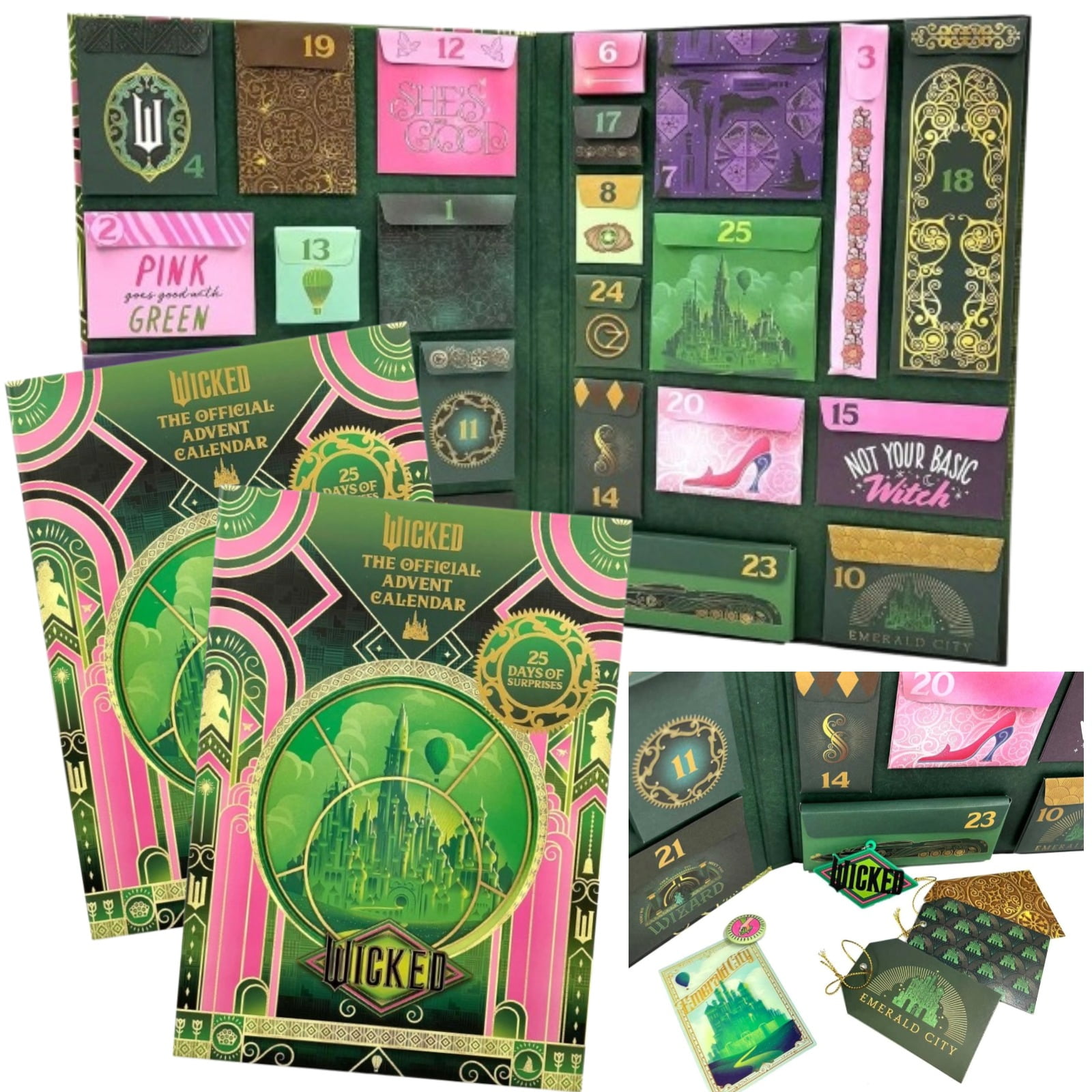 2PCS Wicked Advent Calendar 2024 Magic Witch Advent, 25 Days of