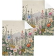 thumbnail image 1 of 2PCS Wild Flowe Towels Cotton Washcloths Set,Quick Drying & Absorbent Soft Bathroom Hand Towel Lightweight & Portable Fingertip Towel Decor Gift, 1 of 7