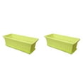 thumbnail image 1 of 2PCS Window Box Planter with Drainage Holes Tray Indoor/Outdoor Flower Pot for Plants,Vegetables Herbs Decorative Garden Planter Box for Windowsill,Patio,Balcony Porch Decor(16.93*7.48*5.51Inch), 1 of 4