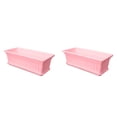 thumbnail image 1 of 2PCS Window Box Planter with Drainage Holes Tray Indoor/Outdoor Flower Pot for Plants,Vegetables Herbs Decorative Garden Planter Box for Windowsill,Patio,Balcony Porch Decor(16.93*7.48*5.51Inch), 1 of 4