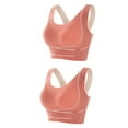 thumbnail image 1 of 2PCS Women Front Criss Cross Side Buckle Bra Push up Wireless Support Bras Full Coverage Comfort Sports Bras, 1 of 8