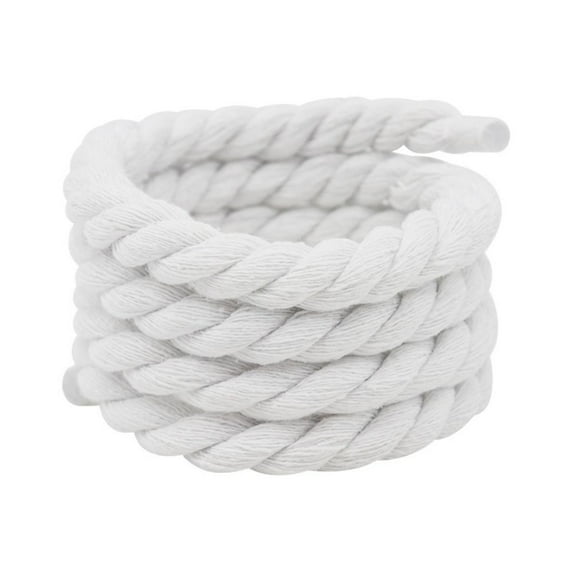 2PCS Women Men Sneakers Trendy Round High Quality 10Colors Thick Rope Laces Solid Color Laces Weaving Twisted Rope Bold Shoelaces WHITE