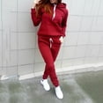 thumbnail image 1 of 2PCS Women Tracksuit Hoodie Sweatshirt Tops+ Pants Set Casual Sports Sweat Suit, 1 of 2